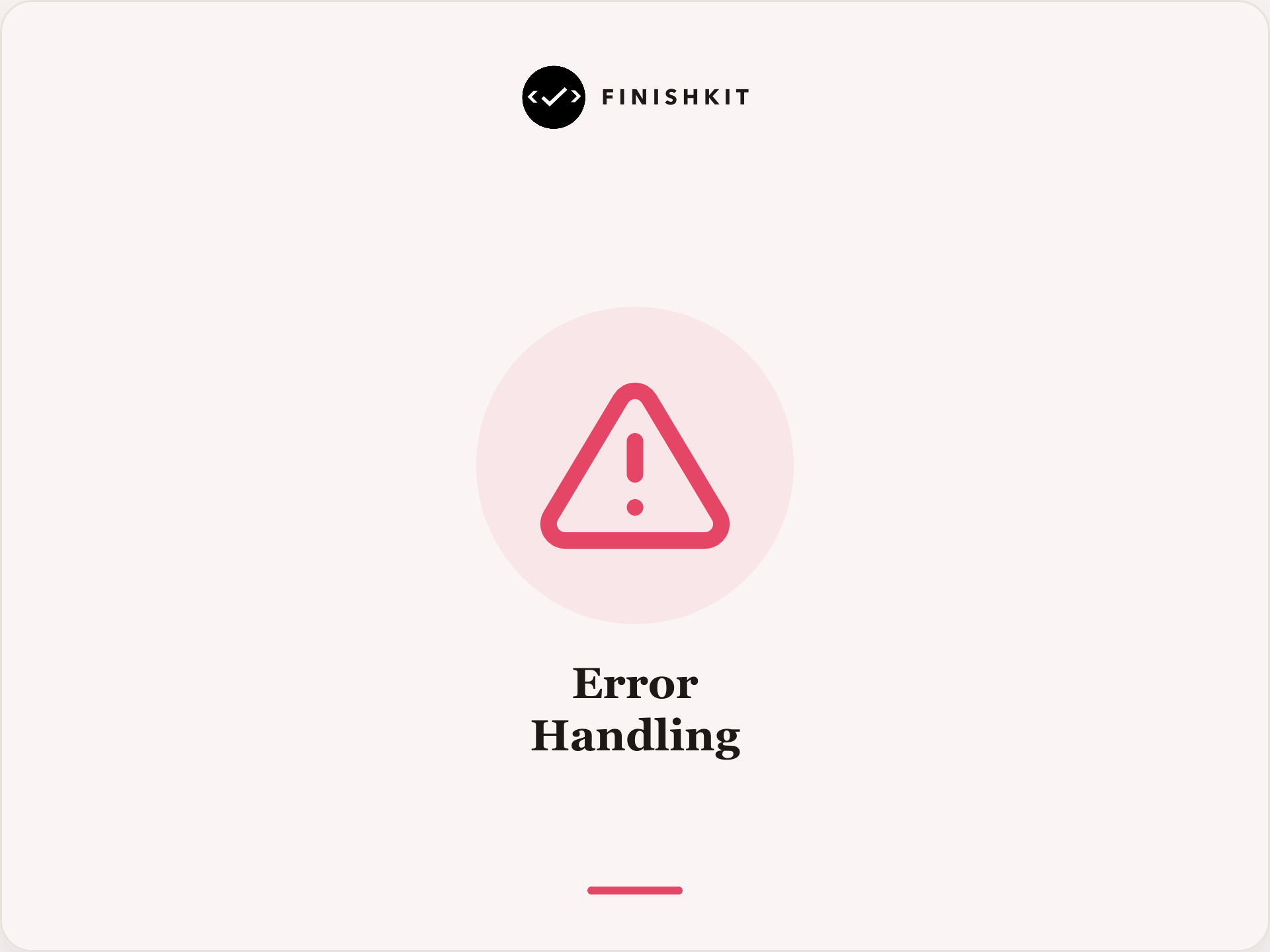 Error message screen transforming into a graceful error handling interface